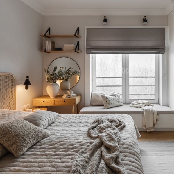 przytulne wnętrza w bieli beżach i drewnie