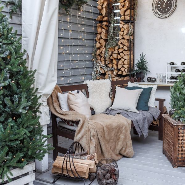 zimowy taras aranżacje