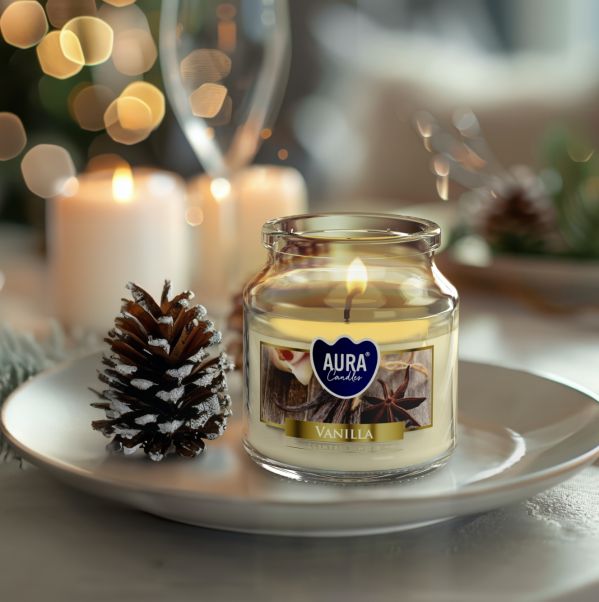 jak stworzyć świąteczne dekoracje ze świecami Aura