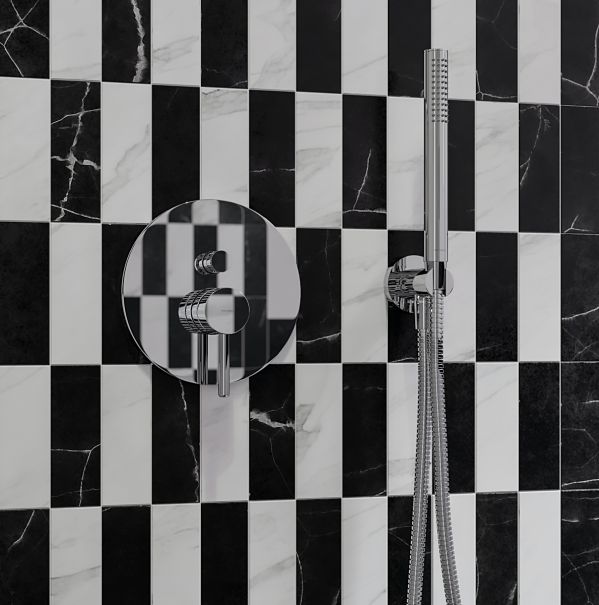 łazienka w stylu maximalist bauhaus