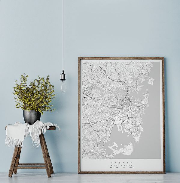 Mapa może być artystyczną grafiką - pięknie prezentuje się we wnętrzu.