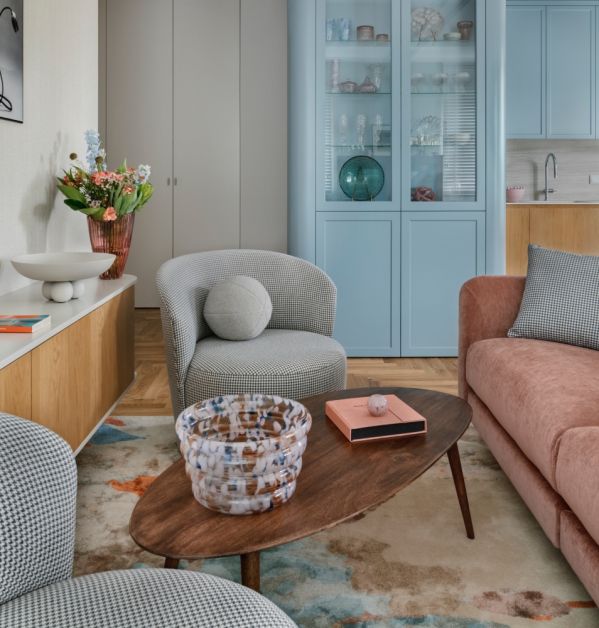 mieszkanie w pastelowych kolorach