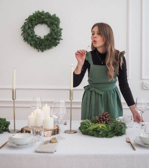 lniany obrus świąteczny