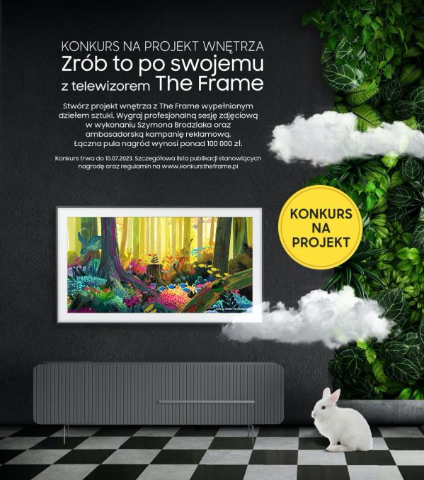 konkurs zaprojektuj wnętrze z telewizorem Samsung The Frame