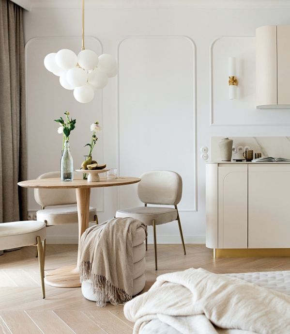 co na ścianę za stołem w kuchni