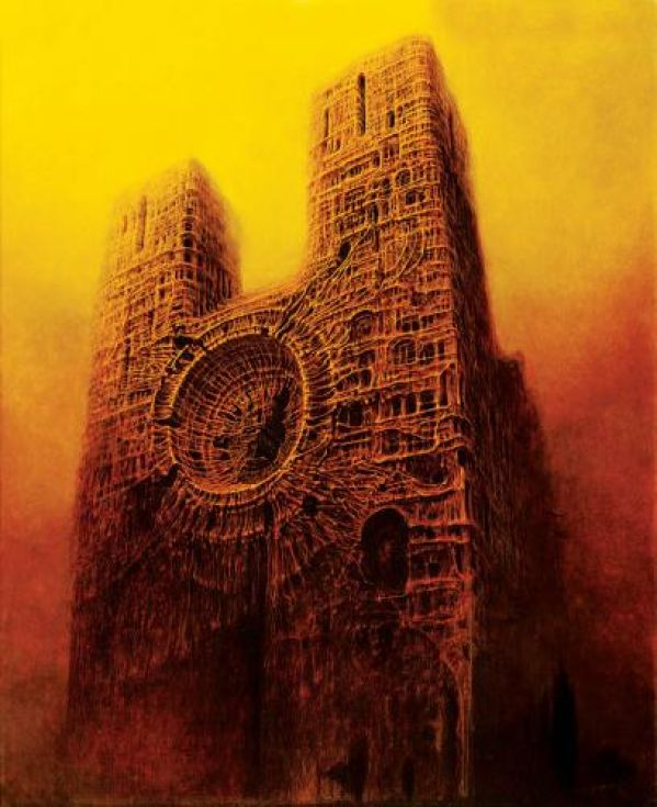 Zdzisław Beksiński Bez tytułu, 1983 r., Muzeum Historyczne w Sanoku i www.belvederegallery.com