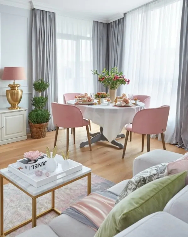 jak urządzić mały salon ze stołem