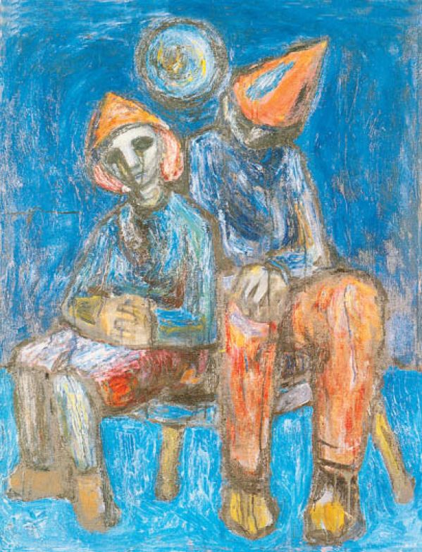 Kompozycja z dziećmi , Waldemar Cwenarski, 1950 r., MUZEUM NARODOWE WE WROCŁAWIU