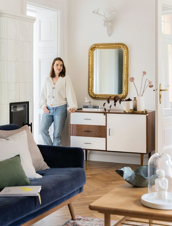 design w stylu mid-century w eklektycznym wnętrzu