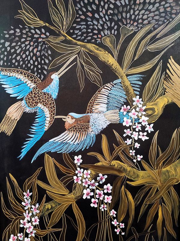 ręcznie malowane freski i parawany Joanny Talaśki