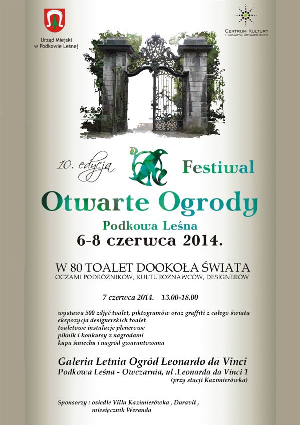 Plakat promujący wydarzenie. W 80 toalet dookoła świata