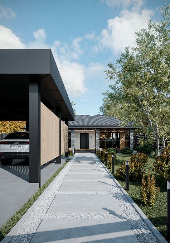 pomysł na podjazd przed domem