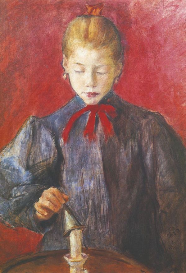 Stanisław Wyspiański Dziewczyna gasząca świece , 1893 r.