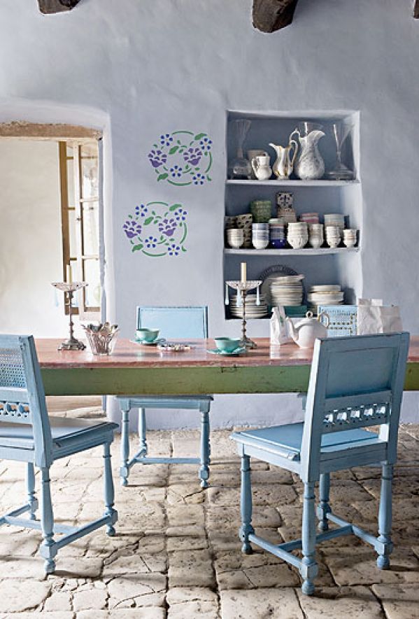 Gotowy wzór na ścianie. Kolory południa