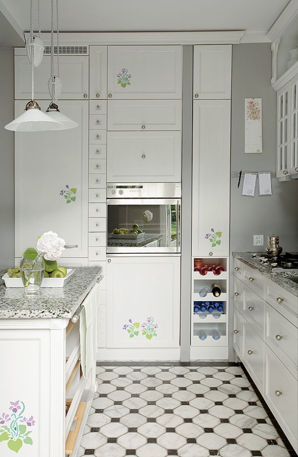 Wiosenne kwiaty - szablon do malowania