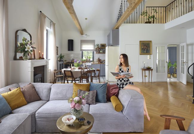 vintage design i antyki w 130-metrowym domu