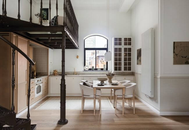 mieszkanie urządzone w dawnym browarze