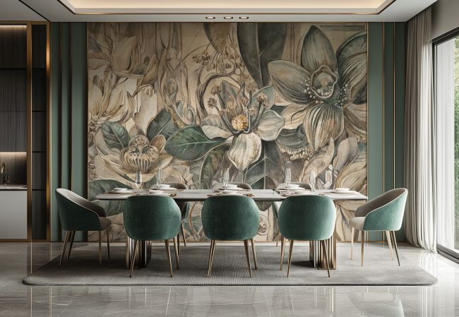 tapeta w kwiaty w nowoczesnej wersji