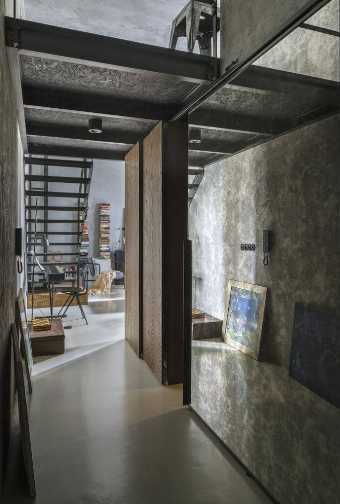 aranżacja 37-metrowego mieszkania w stylu loftowym