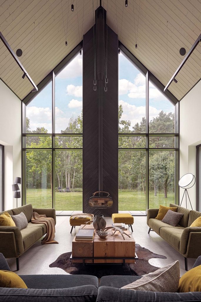 nowoczesny dom otulony zielenią