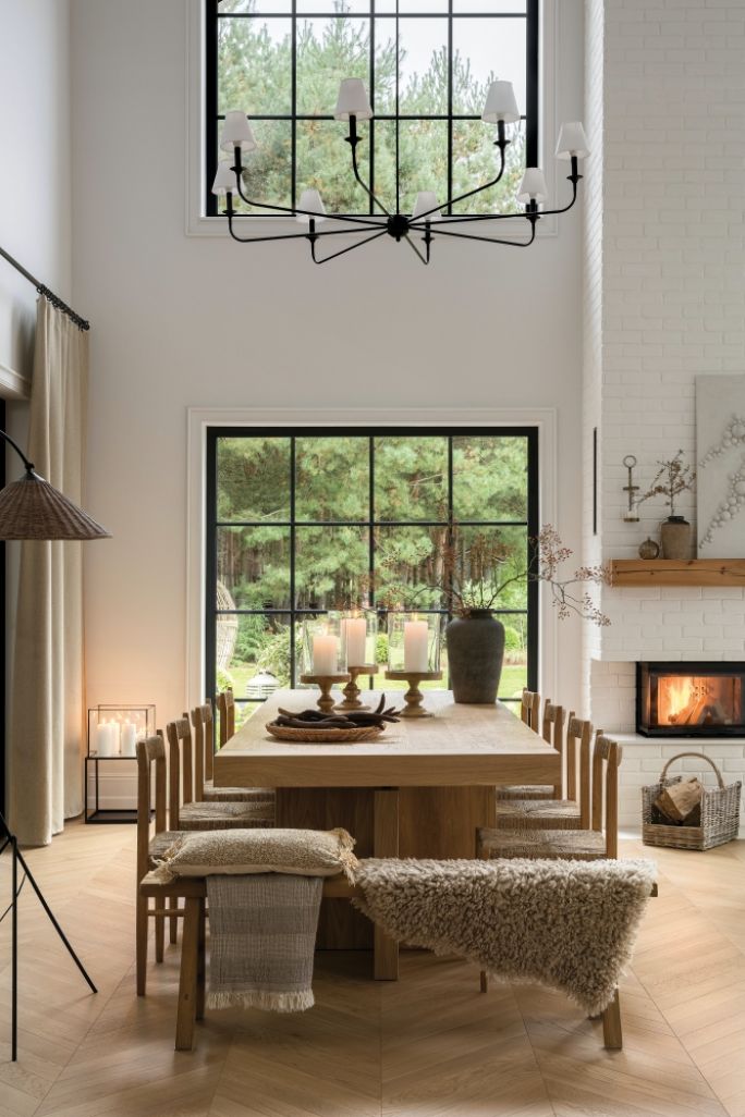 jadalnia w stylu farmhouse