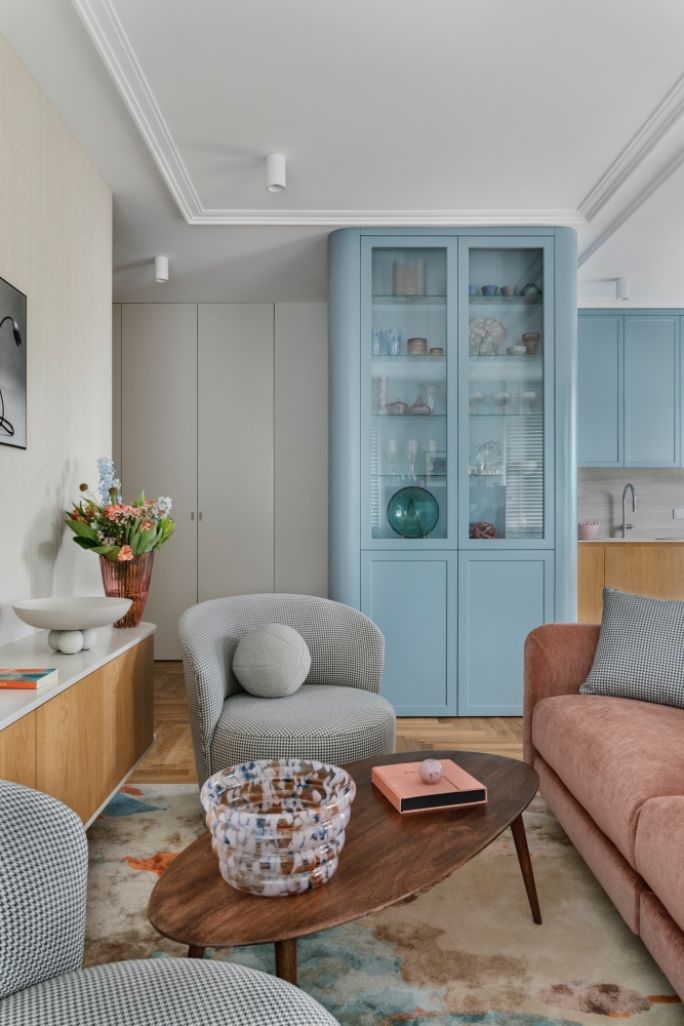 mieszkanie w pastelowych kolorach