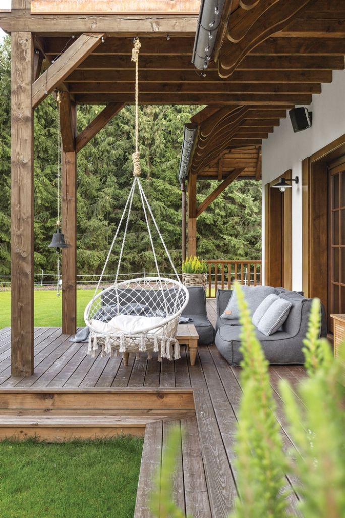 weranda w stylu rustykalnym