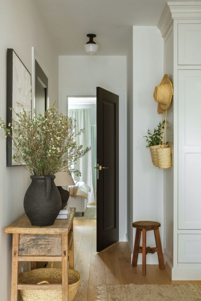 przedpokój w mieszkaniu w stylu naturalnym