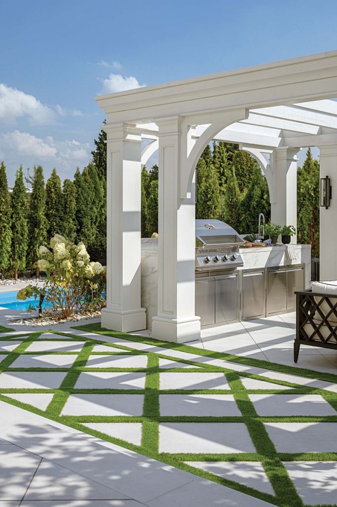 stylowa altana z letnią kuchnią