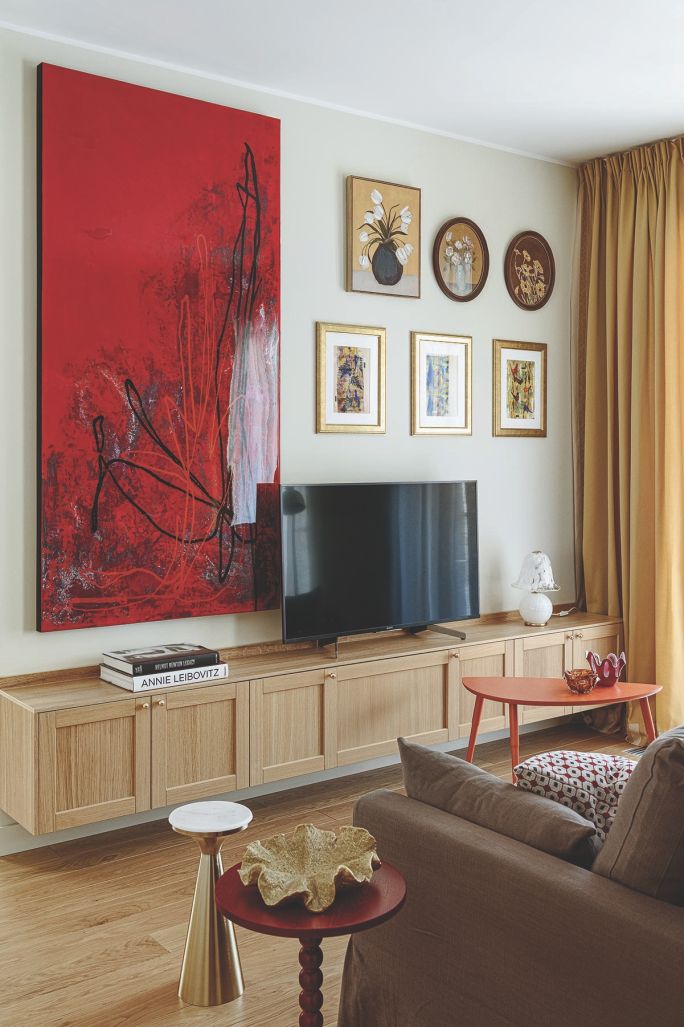 żółte i pomarańczowe akcenty w mieszkaniu