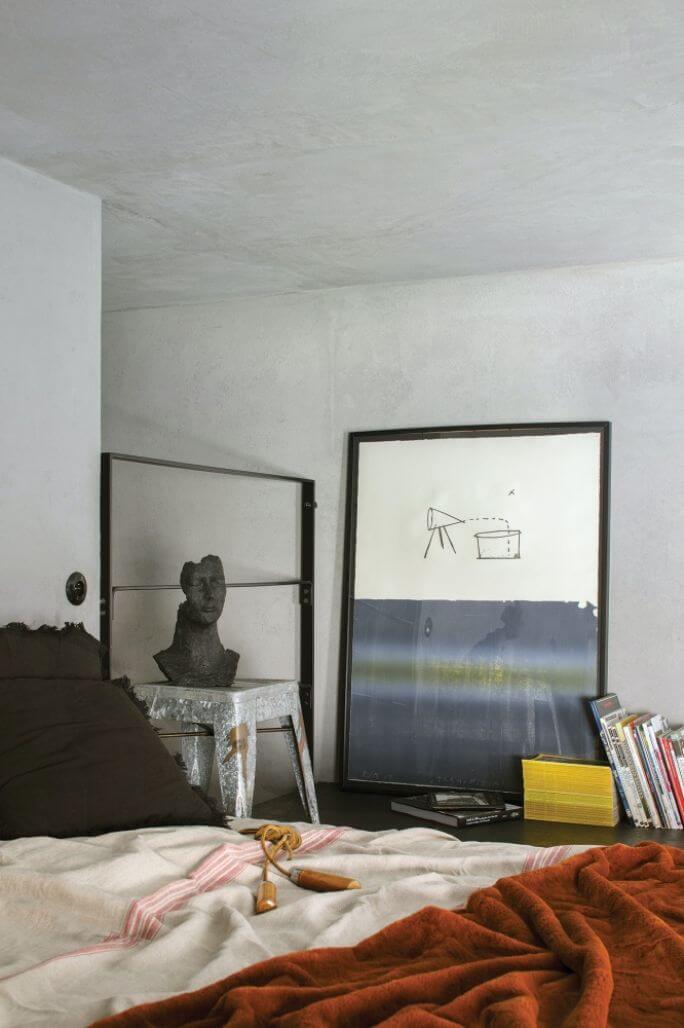 sypialnia w stylu loftowym