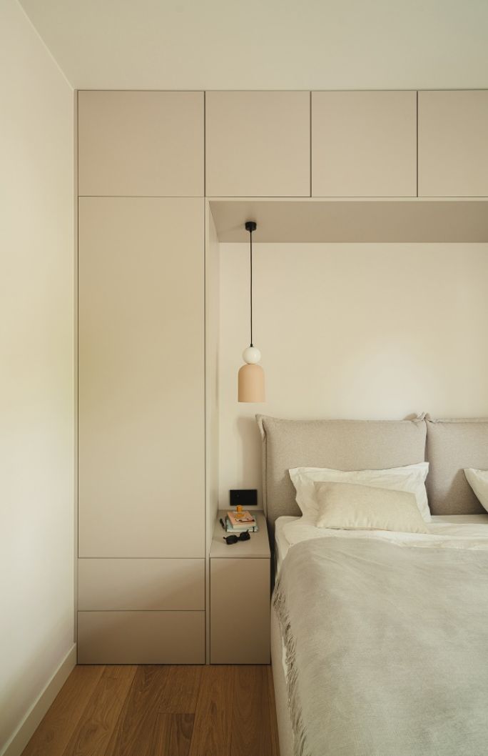 sypialnia w stylu japandi