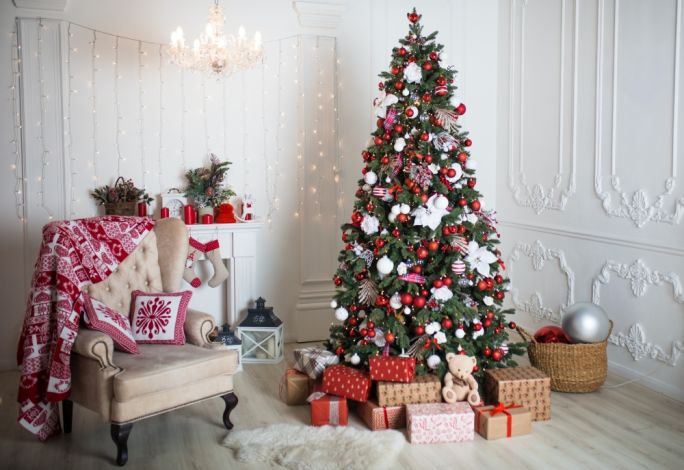 choinka biało czerwona