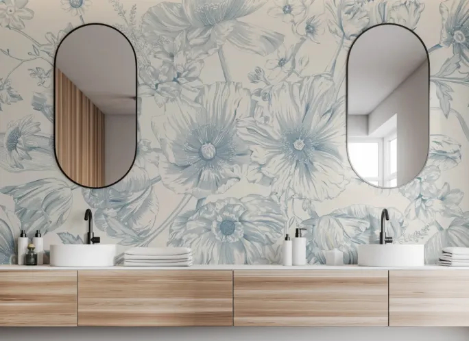 nowoczesne tapety w kwiaty