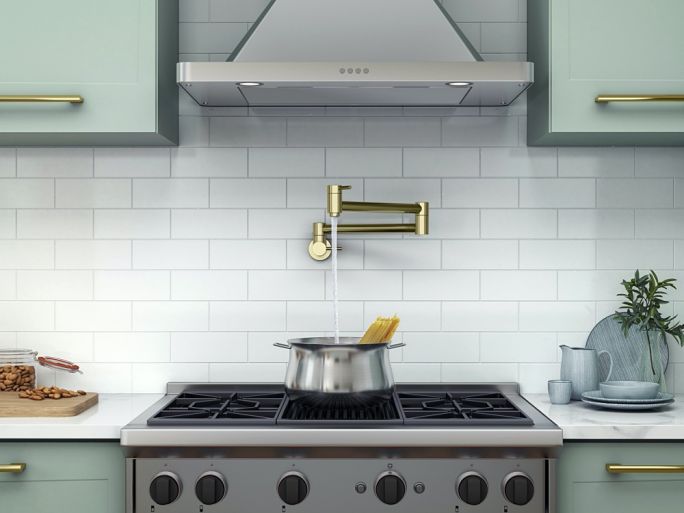 pot filler kran nad kuchenką