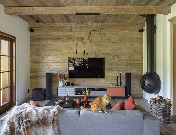 ściana z telewizorem inspiracje