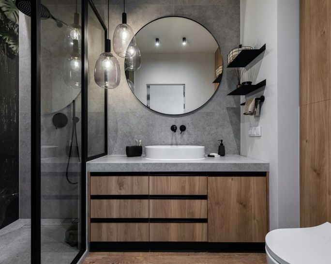 oświetlenie w nowoczesnej łazience