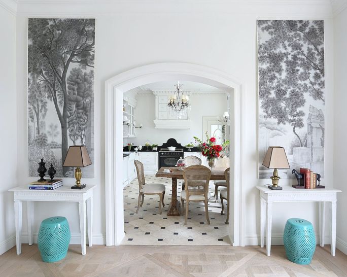 tapety w salonie inspiracje