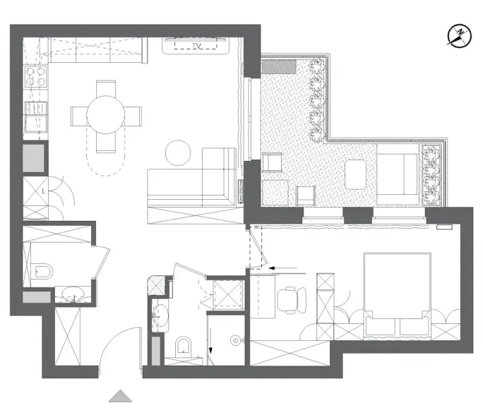 mieszkanie 53m2 projekt wnętrza
