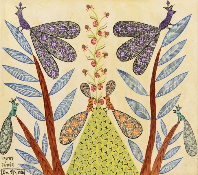 Józefa Kogut, Palmy i pawie, 1926