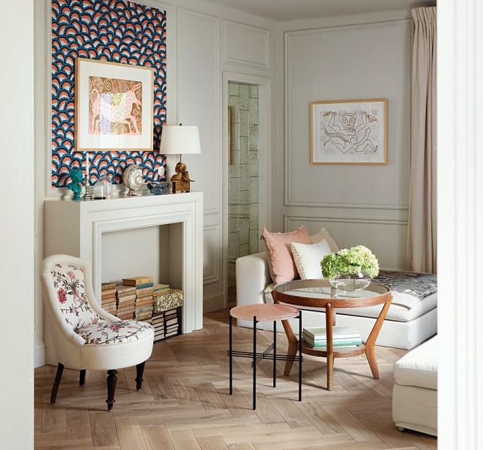 tapeta w ramie ze sztukaterii