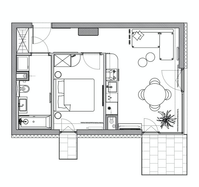 mieszkanie 38 m2 projekt
