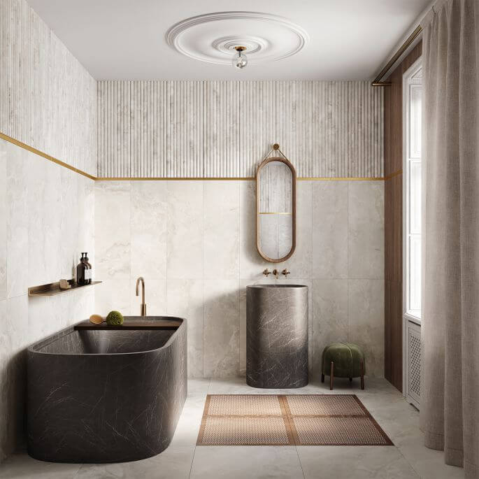 łazienka w stylu modern organic