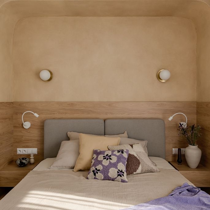 jasne 65-metrowe mieszkanie z naturalnymi materiałami