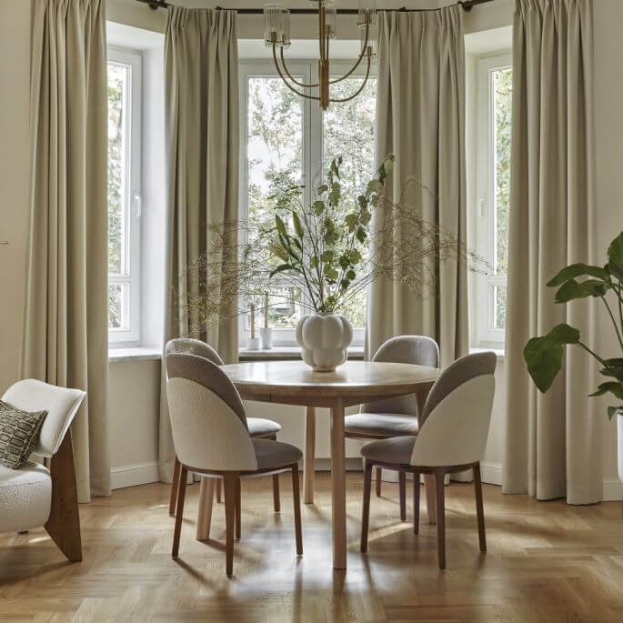 wnętrze modern classic w stuletniej willi na Mokotowie