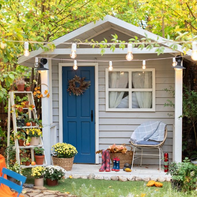 jesienne dekoracje przed dom