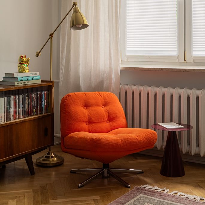 modernistyczne wnętrze urządzone w stylu vintage