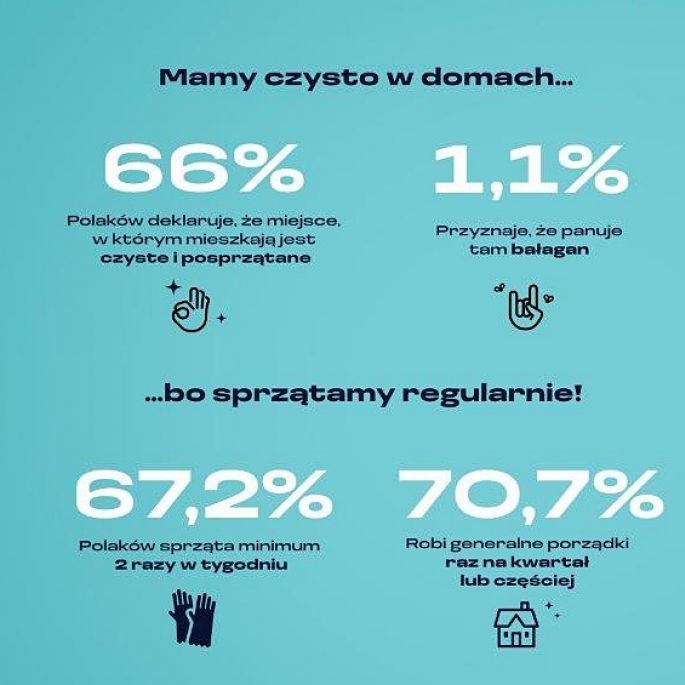 czysty dom i zadowolenie z życia idą w parze