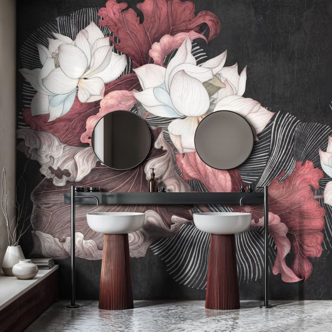 tapeta w kwiaty w nowoczesnej wersji