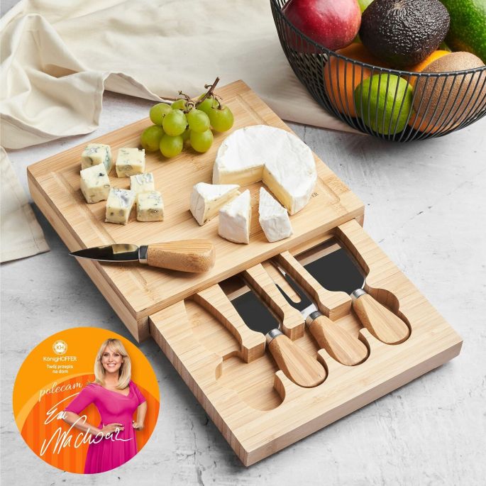 deska do serów z 4 akcesoriami